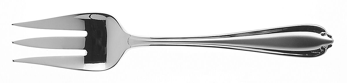 Grand Gallery Frosted (Stainless) Medium Solid Cold Meat Serving Fork by Gorham Silver-1