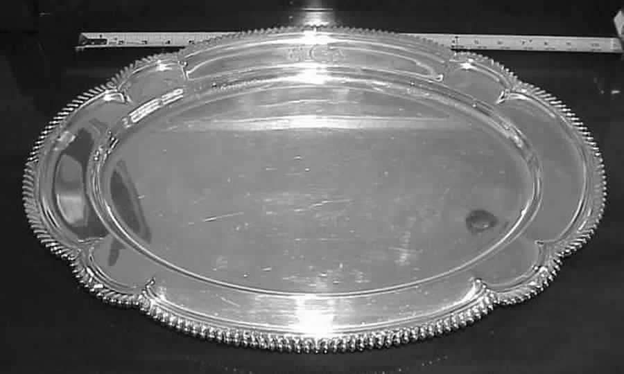 13885 (Sterling, Hollowware) 20" Oval Serving Platter by Gorham Silver-1