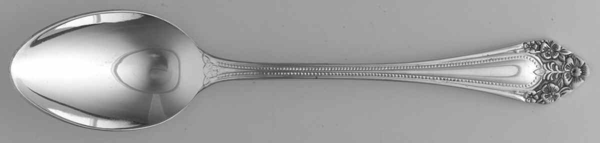 Beaded Bouquet Place/Oval Soup Spoon by Gorham Silver-1