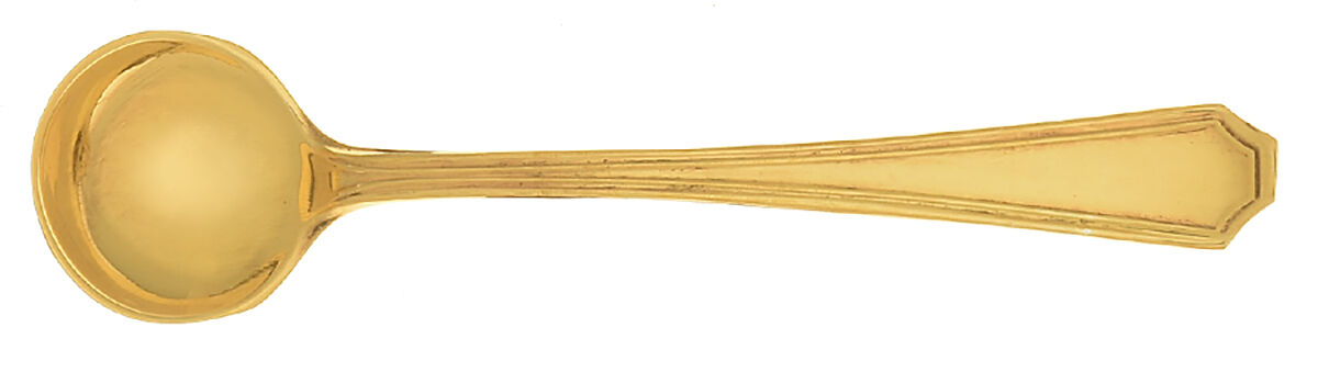 Fairfax-Gold Vermeil (Sterling) Individual Salt Spoon by Gorham Silver-1