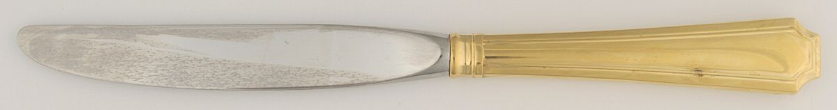 Fairfax-Gold Vermeil (Sterling) Modern Hollow Knife (Place Size) by Gorham Silver-1
