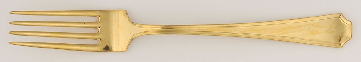 Fairfax-Gold Vermeil (Sterling) Place Size Fork by Gorham Silver-1