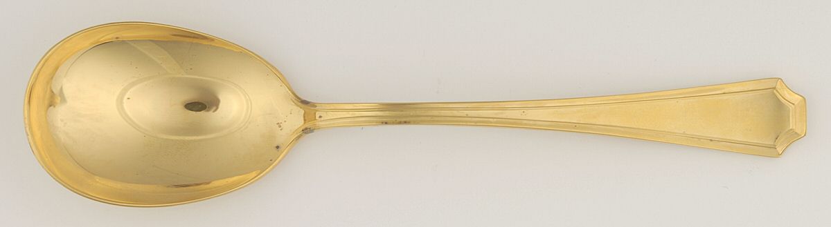 Fairfax-Gold Vermeil (Sterling) Sugar Spoon by Gorham Silver-1