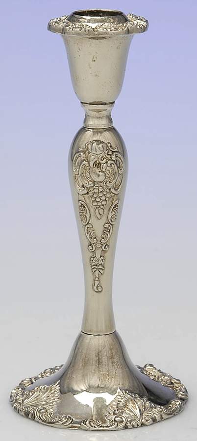 20th Century Baroque (Silverplate, Hollowware) 8" Candlestick by Godinger-1