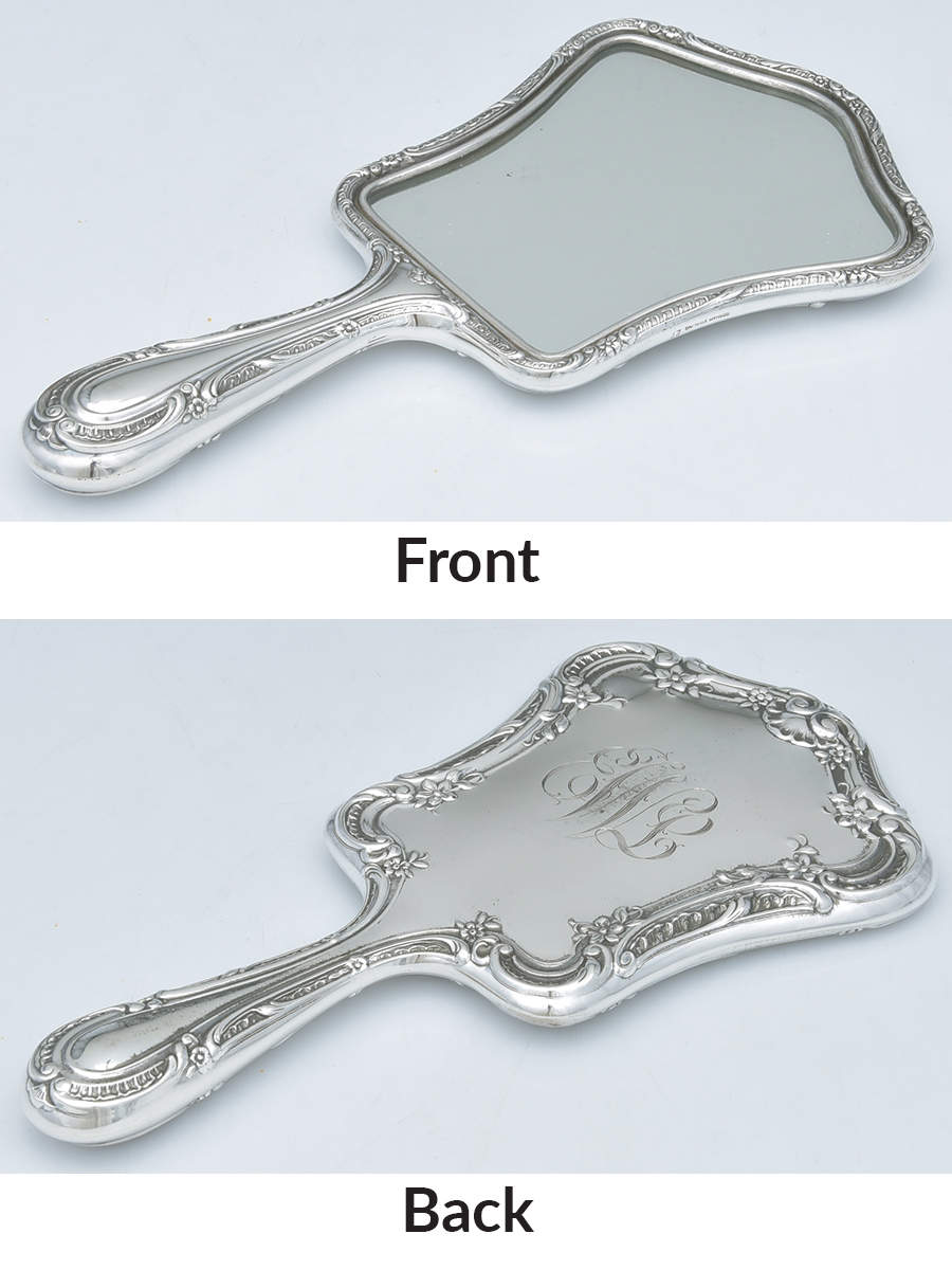 27 (Sterling, Hollowware) Mirror with Handle by Gorham Silver-1