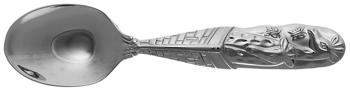 Noah's Ark (Stainless) Straight Handle Baby Spoon by Gorham Silver-1