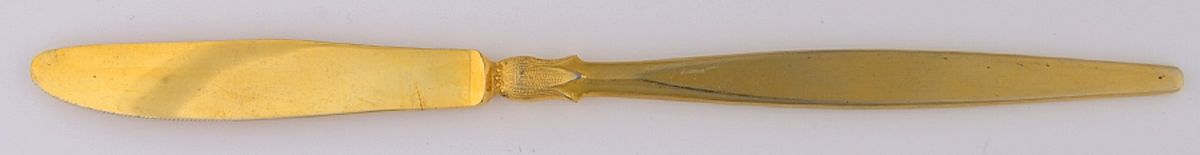 Petal (Gold Electroplated) Modern Solid Knife by Gailstyn-1