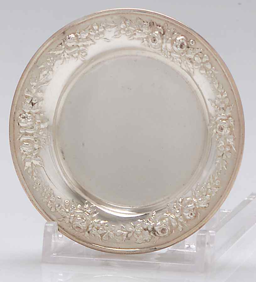 American Beauty (Sterling, Hollowware) Sterling Butter Pat by George W Shiebler-1