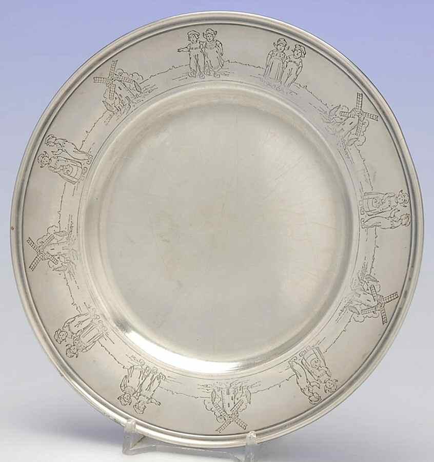 A12117-1 (Sterling, Hollowware) Child's Plate by Gorham Silver-1