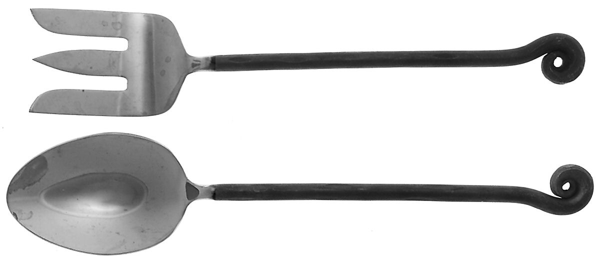 Treble Clef (Stainless) (2 Pc) Solid Salad Set by Gourmet Settings-1