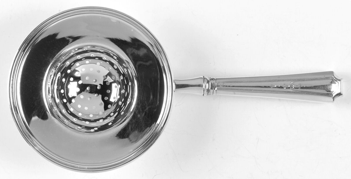 Colfax (Sterling, Gorham, No Monograms) Individual Overcup Tea Strainer with Silverplate Bowl by Gorham Silver-1