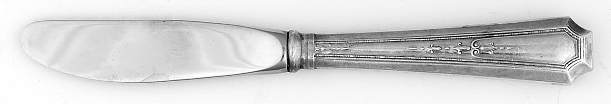 Colfax (Sterling, Gorham, No Monograms) Modern Hollow Butter Spreader (Stainless) by Gorham Silver-1