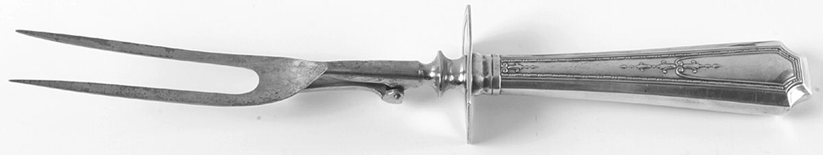 Colfax (Sterling, Gorham, No Monograms) Small Steak Carving Fork with Stainless Prongs by Gorham Silver-1