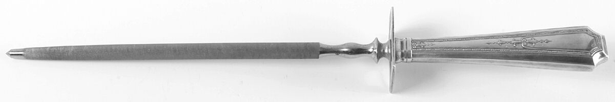 Colfax (Sterling, Gorham, No Monograms) Large Roast Steel Rod Knife Sharpener by Gorham Silver-1