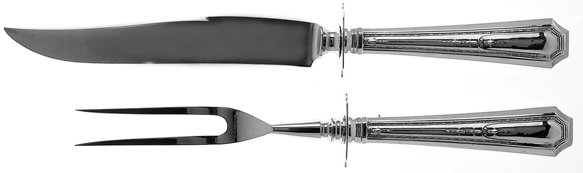 Colfax (Sterling, Gorham, No Monograms) Small Stainless Blade 2-Piece Steak Carving Set by Gorham Silver-1