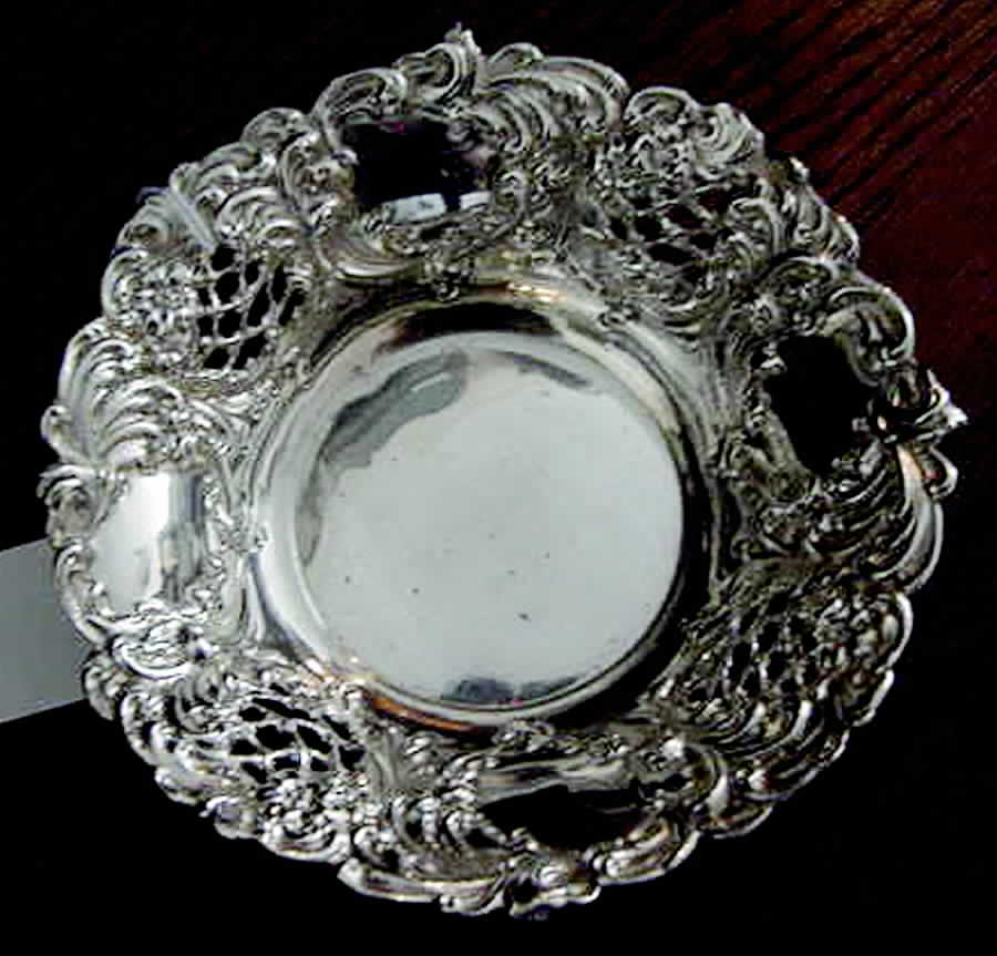 495M (Sterling, Hollowware) Small Sterling Bon Bon Bowl by Gorham Silver-1