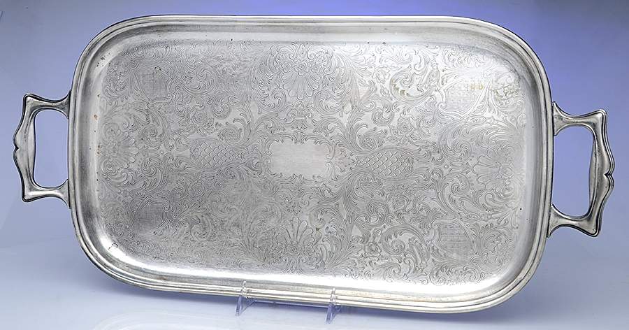 YB401 (Silverplate, Hollowware) 19" Waiter Tray by Gorham Silver-1