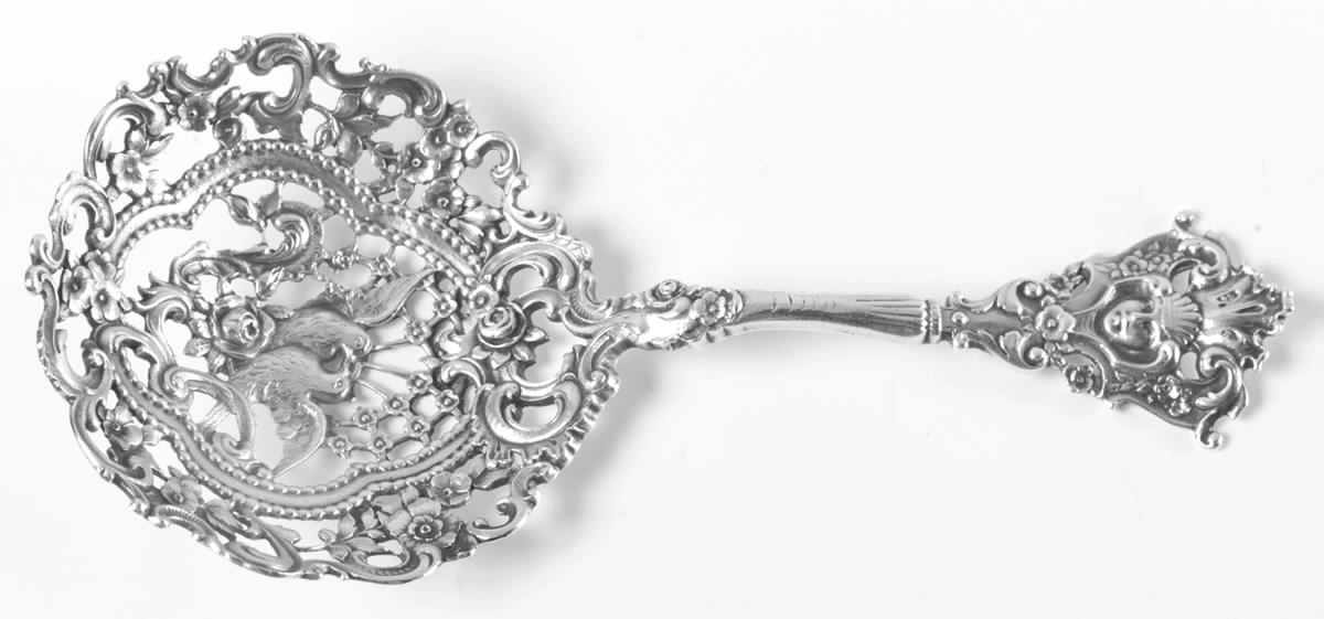 GS64 (Sterling) Solid Bon Bon Spoon by Gorham Silver-1