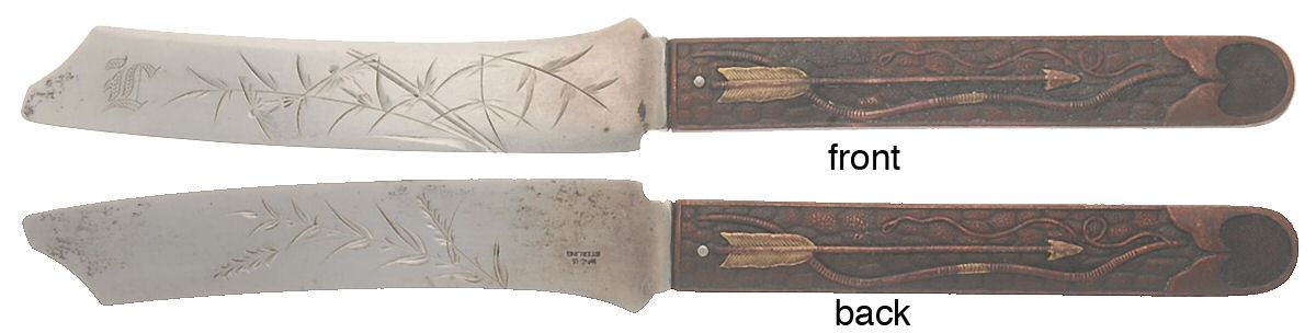 No. 5 (Sterling, 1880) Knife-Fruit/Hollow Handle-Sterling Blade by Gorham Silver-1