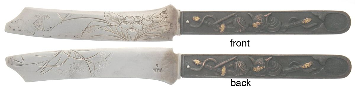 No. 5 (Sterling, 1880) Knife-Fruit/Hollow Handle-Sterling Blade by Gorham Silver-1