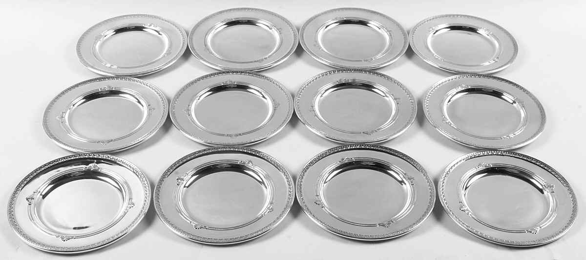 A41522 (Sterling, Hollowware) Bread & Butter Plate - Set of 12 by Gorham Silver-1