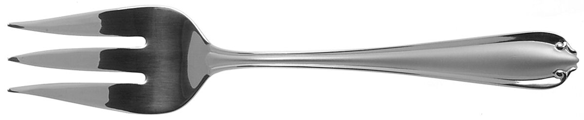Galleria Frosted (Stainless) Medium Solid Cold Meat Serving Fork by Gorham Silver-1