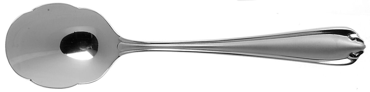 Galleria Frosted (Stainless) Sugar Shell Spoon by Gorham Silver-1