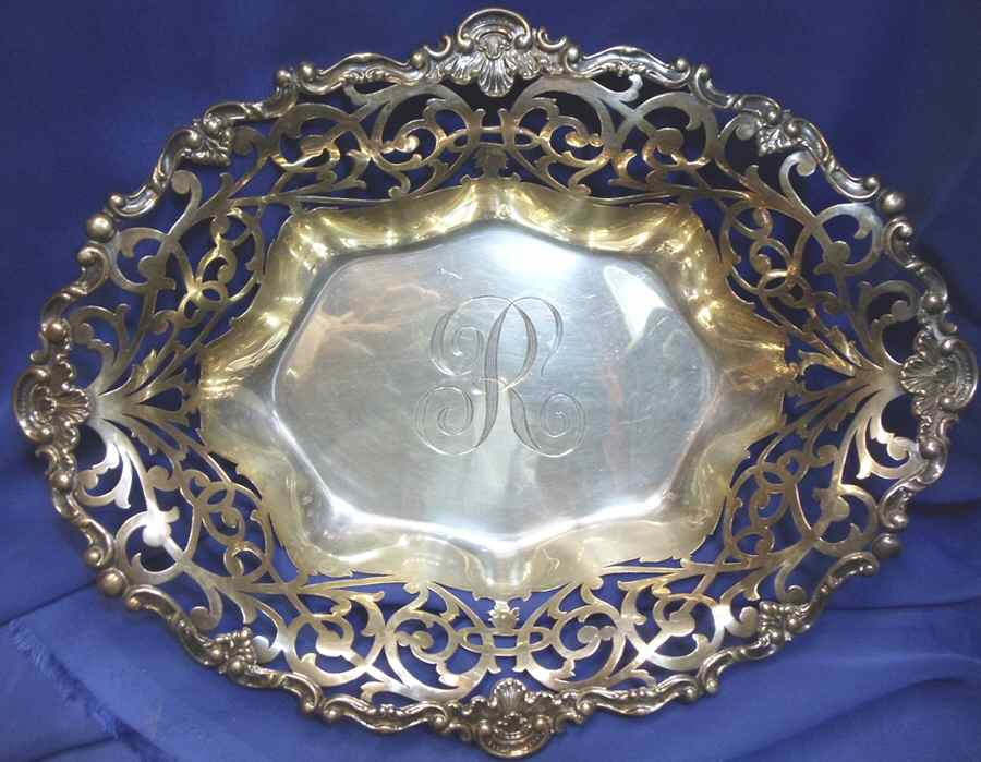 A4891 (Sterling, Hollowware) Sterling Bon Bon Bowl by Gorham Silver-1
