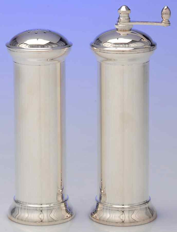 Maestri (Silverplate, Hollowware) Salt & Pepper Mill Set by Gorham Silver-1