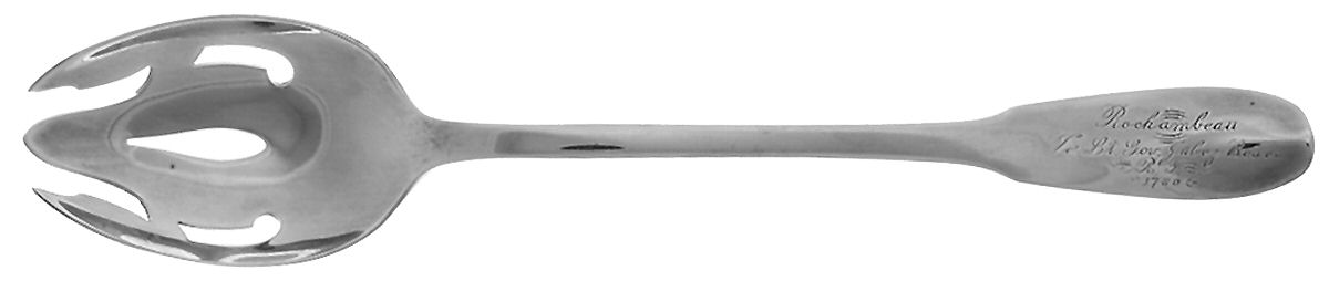 General de Rochambeau (Silverplate) Large Solid Dressing Fork by Gorham Silver-1