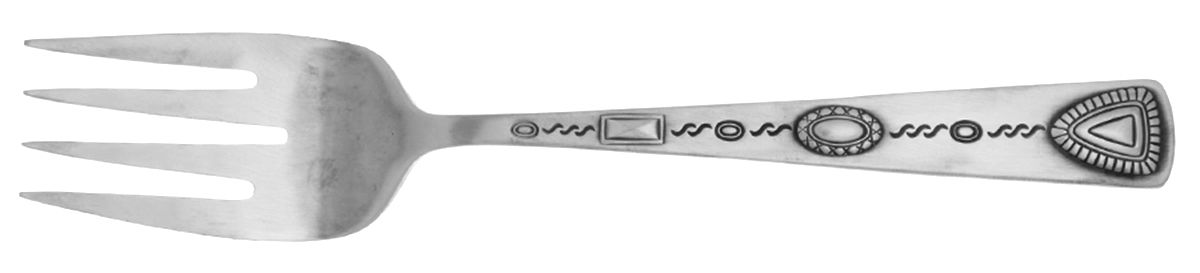 Symbol (Stainless) Medium Solid Cold Meat Serving Fork by Godinger-1