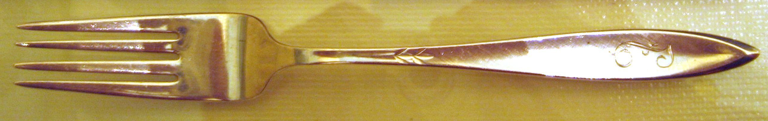 Golden Gossamer (Sterling, Gold Vermeil) Fork by Gorham Silver-1