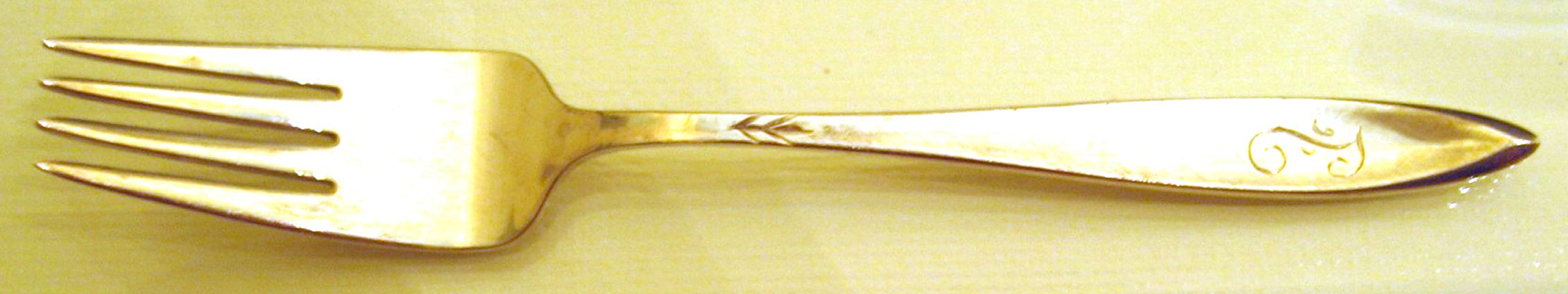 Golden Gossamer (Sterling, Gold Vermeil) Individual Salad Fork by Gorham Silver-1