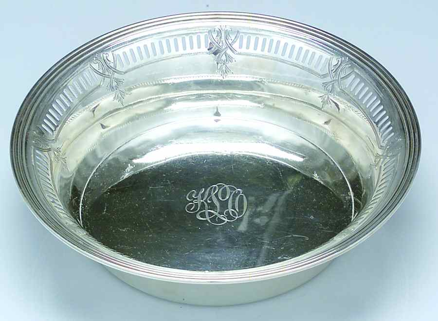 893A (Sterling, Hollowware) Round Pierced Vegetable Bowl 8" by Gorham Silver-1