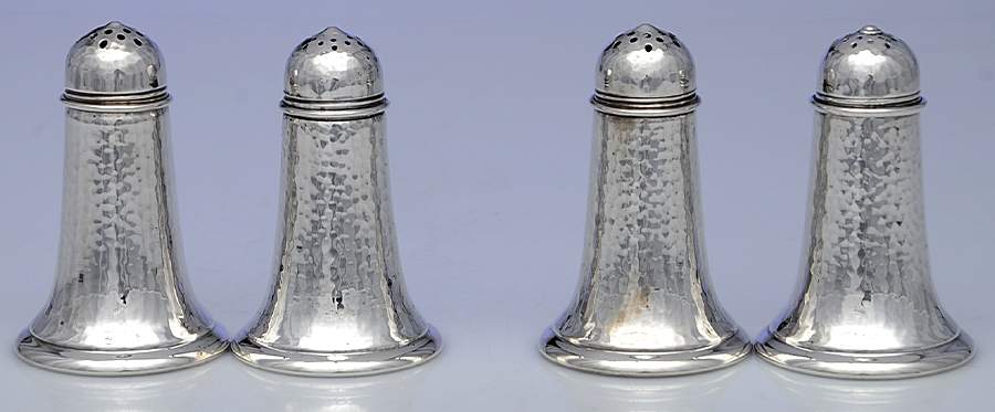 206D (Sterling, Hollowware) Salt and Pepper Sets (2 Pair) by Gorham Silver-1
