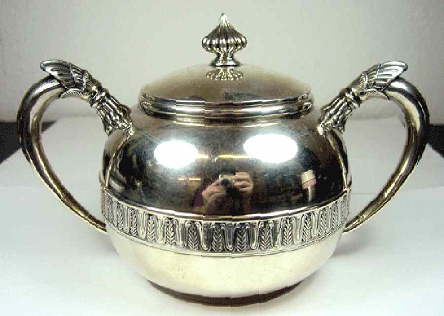 1620 (Sterling, Hollowware) Sugar Bowl & Lid by Gorham Silver-1