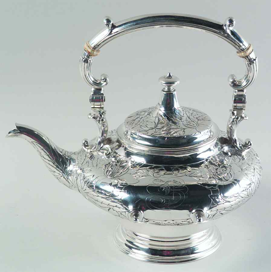 A7352 (Sterling, Hollowware) Sterling Kettle No Stand by Gorham Silver-1