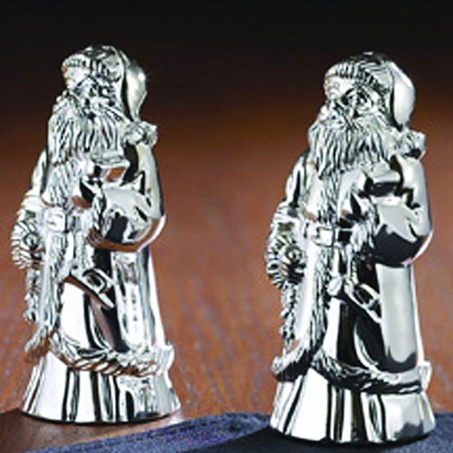 Santa (Silverplate) Salt & Pepper Set by Godinger-1