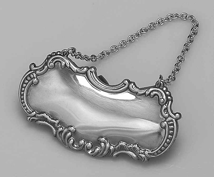 YC352 (Silverplate, Hollowware) Decanter Label by Gorham Silver-1