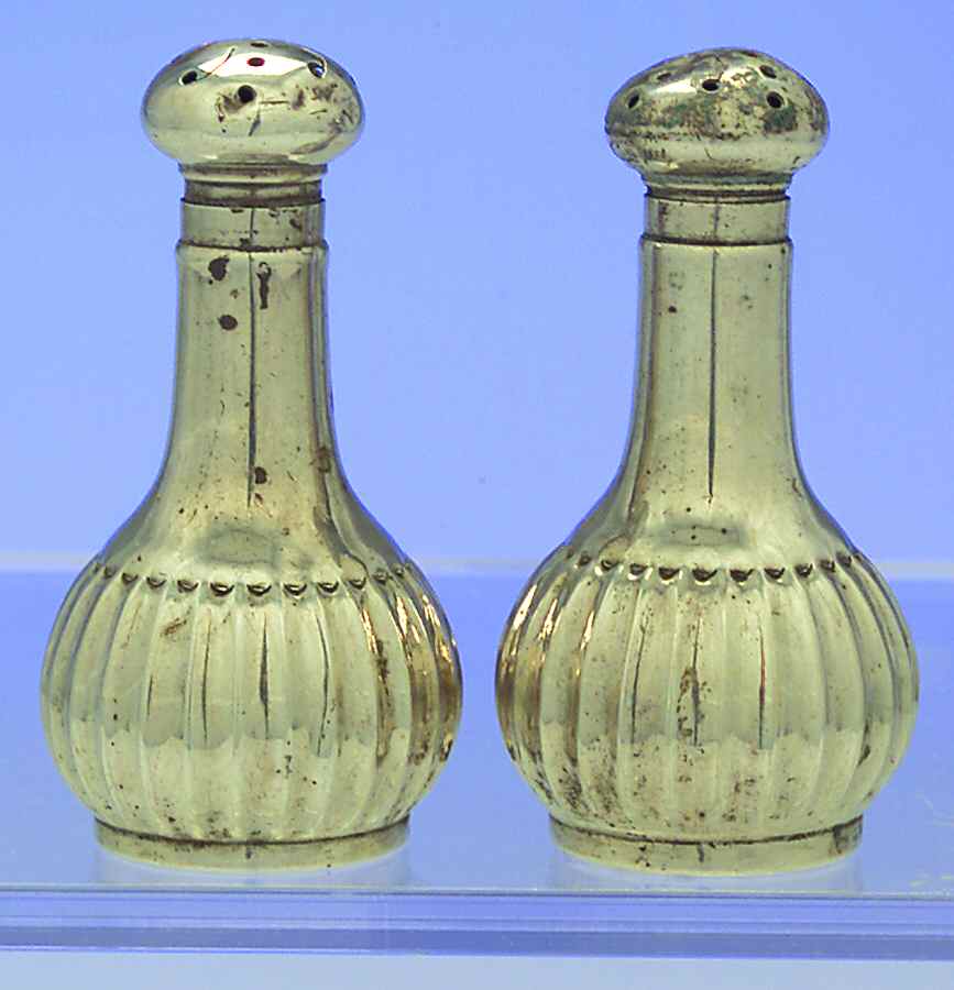 2240 (Sterling, Hollowware) Individual Salt and Pepper Set by Gorham Silver-1