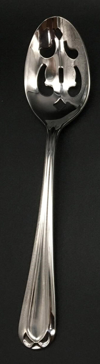 Catherine (Stainless) Pierced Tablespoon (Serving Spoon) by Godinger-1