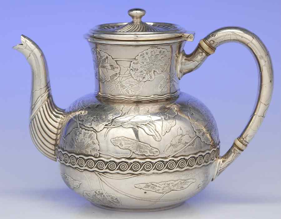 1840 (Sterling, Hollowware) Coffee Pot by Gorham Silver-1