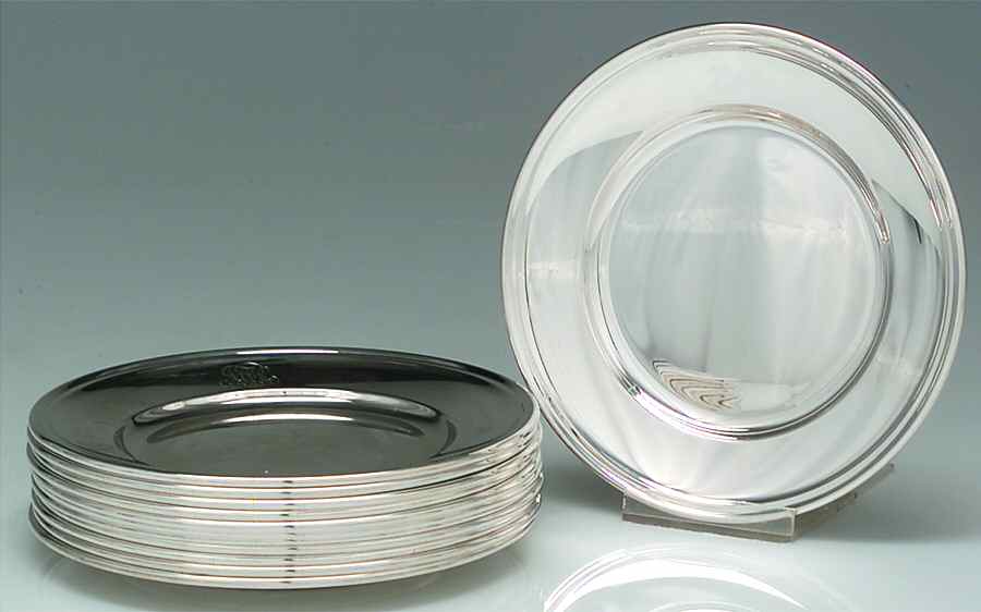 10 (Sterling, Hollowware) Bread & Butter Plate - Set of 12 by Gorham Silver-1