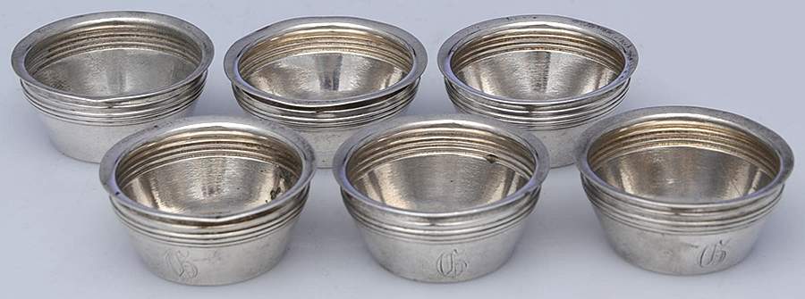 1673 (Sterling, Hollowware) (Set of 6) Individual Open Salts by Gorham Silver-1