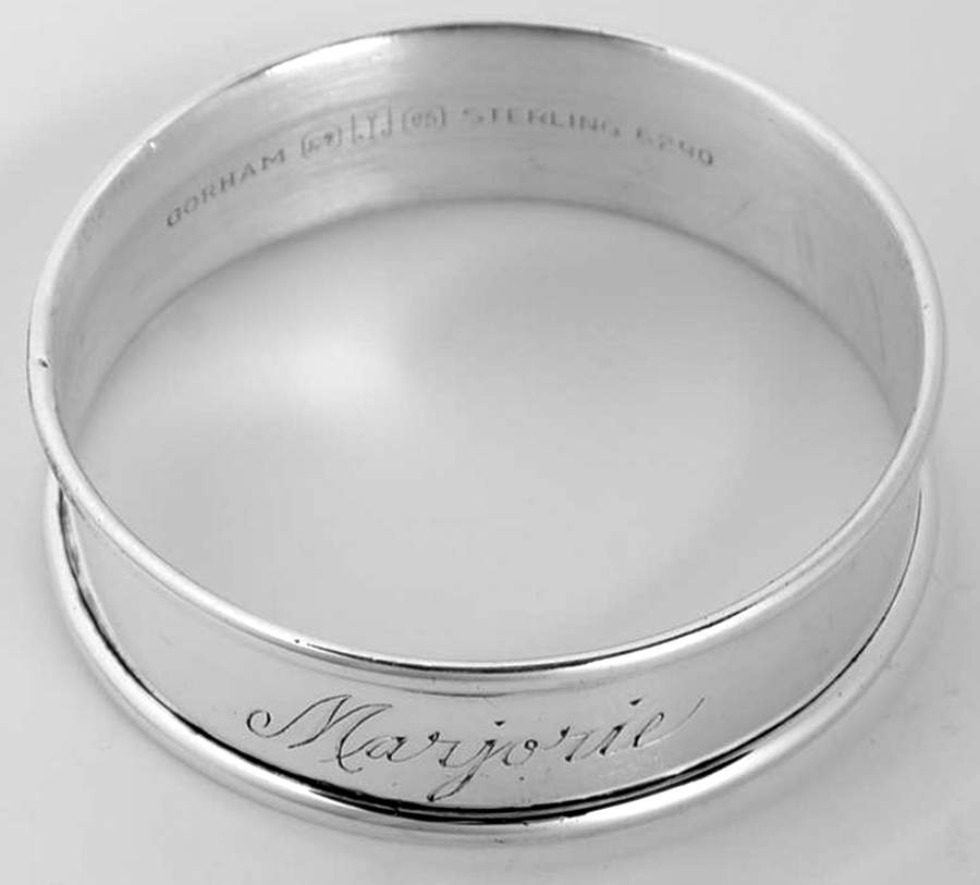 6290 (Sterling, Hollowware) Monogram Napkin Ring by Gorham Silver-1