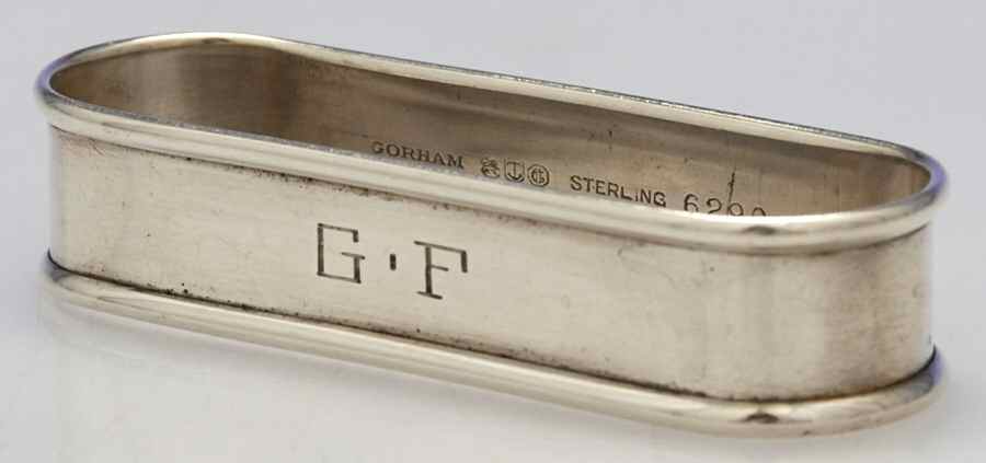 6290 (Sterling, Hollowware) Oblong Napkin Ring by Gorham Silver-1