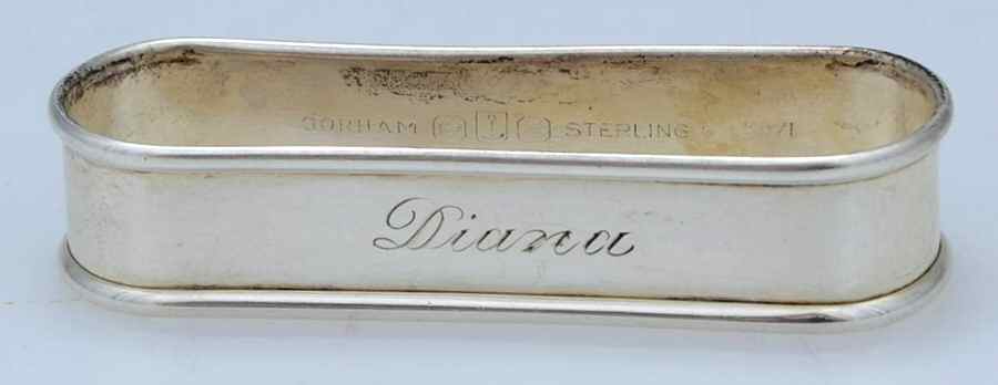 6290 (Sterling, Hollowware) Oblong Napkin Ring by Gorham Silver-1