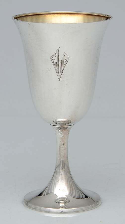 1693 (Sterling, Hollowware) Water Goblet by Gorham Silver-1