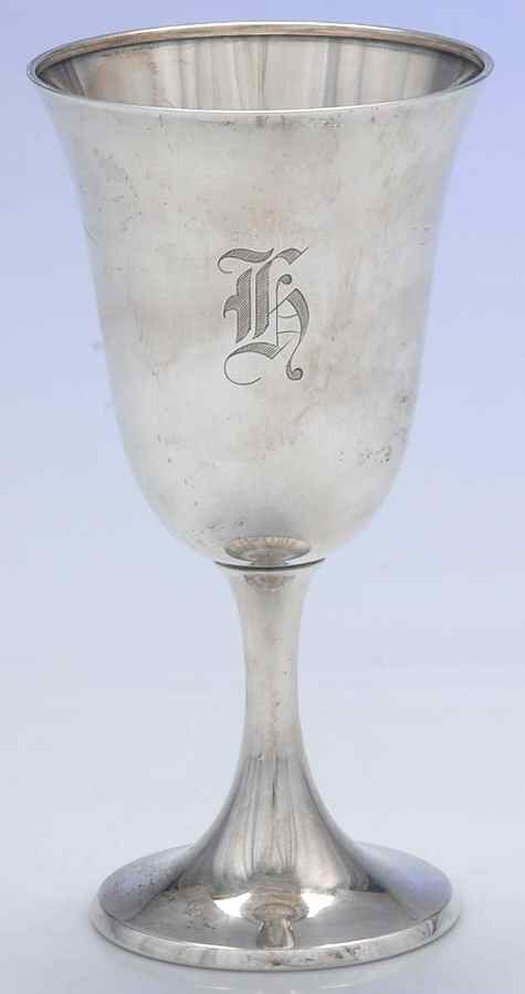 1693 (Sterling, Hollowware) Water Goblet by Gorham Silver-1