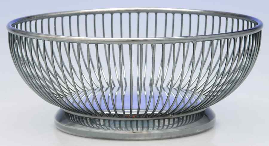 YC742 (Silverplate, Hollowware) 8" Wire Basket by Gorham Silver-1